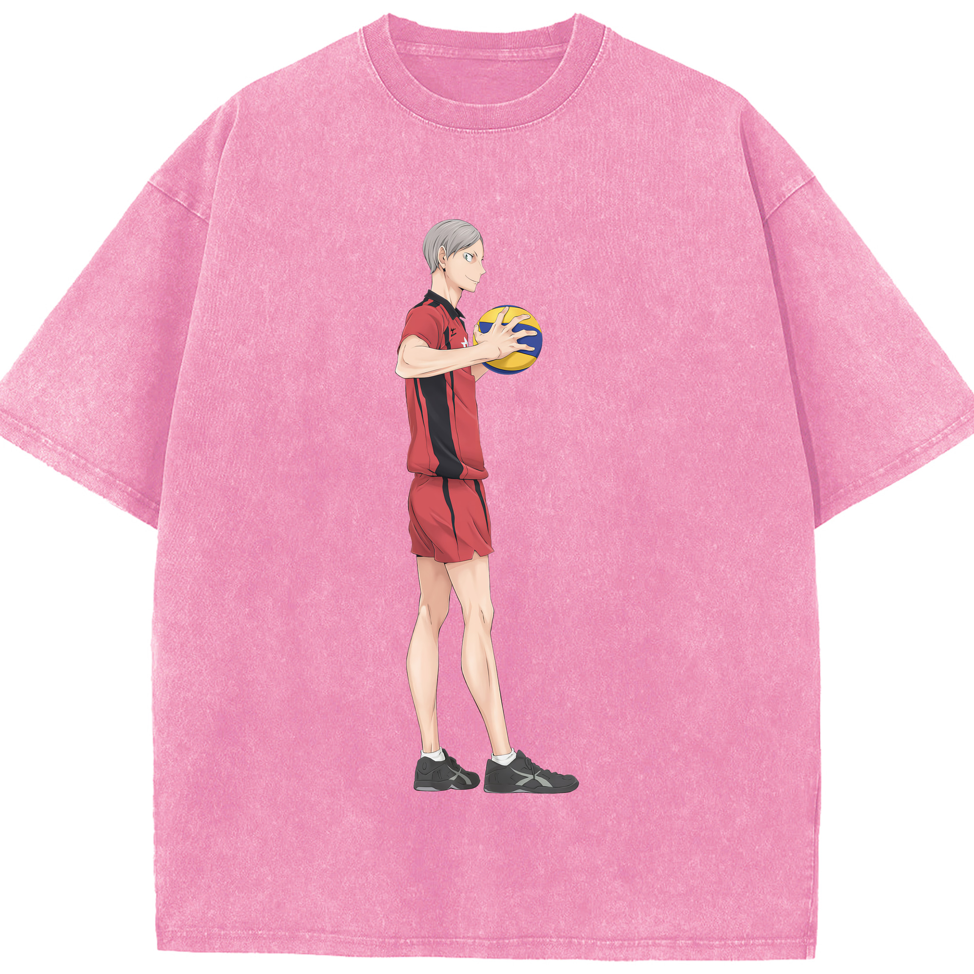 （画像用） ハイキュー!! Haikyu!! 綿100% ヴィンテージ風 半袖Tシャツ（フロントプリント）